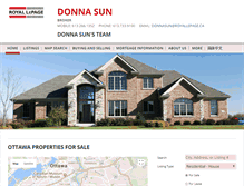 Tablet Screenshot of donnasunhomes.com